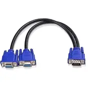 Cable Matters VGA Splitter Cable - 30cm, VGA Y Splitter for Screen Duplication