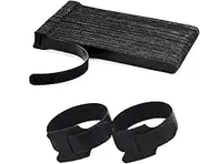 100PCS Reusable Fastener Straps - 6 Inch Cable Management Ties, Adjustable Hook & Loop Organizer Straps for Home, Office and Data Centers (Black)