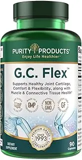 G.C. Flex (Glucosamine and Chondroitin Sulfate Super Formula) - Supports Joint + Cartilage Health + Healthy Muscles + Connective Tissue - Promotes Joint Flexibility - 90 Capsules from Purity Products