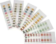 BCOATH 6 Sheets Colorful Sticky Page Tabs Writable Adhesive Index Markers for Books Home Office Organization Easy to Use Book Labels for Study Note Taking