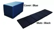 MULTI PURPOSE S.LEATHER MAGIC BOX YOGA GYM CUSHION FOLDABLE MATS BLUE COLOR