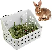 PINVNBY Hay Feeder Less Wasted Hay Rack Manger - Ideal for Rabbit,Chinchilla,Guinea Pig,Plastic Food Bowl Use for Grass & Food