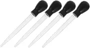 Alipis 4pcs Turkey Baster Set BBQ Cooking Tools Basting Brush for Meat Condiment Glass Baster for Even Oil Distribution Reduces Smoke for Home Outdoor Grilling