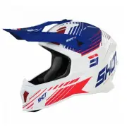 Lite Fury Navy Red Glossy Offroad Helmet
