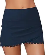 [Generic] Womens Swimsuit Size 16 Beach Swim Running Bottom Briefs Swimwear Waist Bikini Shirring Beach Swim Swimsuit Shorts Swim Bikini High Bikini Bottom Skirt Shorts Women Board Shorts with Pockets for Women