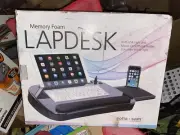 Sofia + Sam Portable Lap Desk W/ Memory Foam USB Light/Mouse Deck (638834) New!