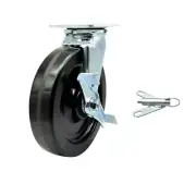 8 Inch Phenolic Caster with Roller Bearing and Brake/Swivel Lock Service Caster