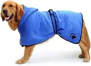 BUGUUYO Dog Towel Robe Super Absorbent Microfiber Large Dog Bath Robe Pet Bath Towel Reusable Quick Dry Size l