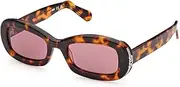 [GCDS] GD0027 52S Dark Havana 53/21/145 Unisex Sunglasses, 52s Dark Havana, 53/21/145