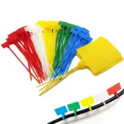 Cable Marker Tags, Zip Tie Tags with Write on Label, Self-Locking Zip Tie Lab...