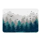 Forest Bath Rug Mountain Nature Tree Happy Camper RV Door Mat Memory Foam Bat...