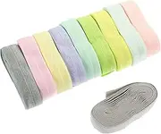 Homoyoyo 10Pcs Elastic Sewing Ribbons Durable Stretch Bands for Garments Clothing and Crafts for Waistbands Shorts Skirts Hair Accessories and Diaper Belts