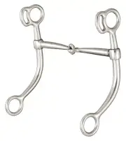 Tough 1 Kelly Silver Star Stainless Steel Long Shank Snaffle Bit