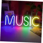 Colorful Music Neon Light Sign, USB Plug LED Music Neon Lights Music Neon Sign