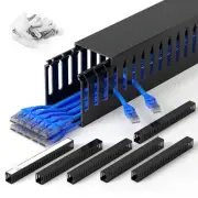 99in (6x L16.5in) Professional Server Rack Cable Management Raceway, H2.4in x...
