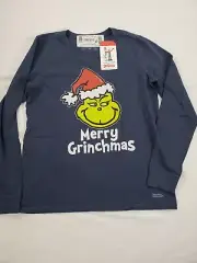 Life is good Medium Dr Seuss merry grinchmas long sleeve t-shirt
