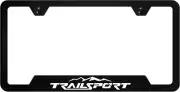 Honda Trailsport UV Printed Logo on Black Polycarbonate Notched License Plate