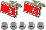 [Select Gifts] Shirt Dress Studs Vinnytsia City Ukraine Flag Cufflinks