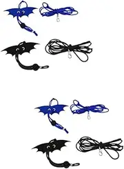 Parliky 2sets Reptile Harness Leash Small Animal Harness Rope Lizard Leash Adjustable Ropes Pet Accessories Size s 2pcs*2