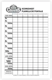 Five Crowns Scorepad | 130 Pages for 7 Players