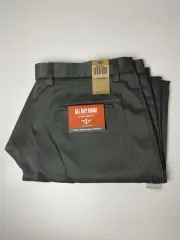 Dockers D3 Classic Fit Gray Flat Front Khaki Pants Mens Size 38x29