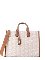 [Michael Kors] Michael Kors-Gigi Covered Canvas Handbag With Empire Logo Print-Donna OS