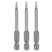 3pcs H2.0 Hex Head Drill Bit Wrench 2mm Flat Tip 1/4" Shank 65mm Long Magnetic