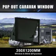 RV Caravan Locking Handle Strut Attachment350*1200MM Square Push Out Flat Window