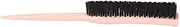 Teasing Hair Brush, 3 Row Nylon Curl Training Hair Brush for Slick Back Hair, Backcombing, Control, Ergonomic Portable Rat Tail Brush for Women Girls Create Volume Hairstyle (Pink)
