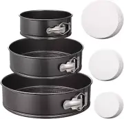 Springform Pan Set of 3 Non-Stick Cheesecake Pan Leakproof round Cake Pan Set In