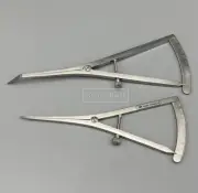 Dental Castroviejo Bone Caliper Gauge Implant Measuring Ruler Instruments Long