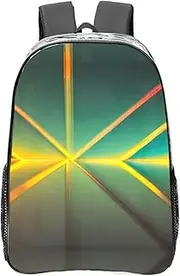 [DRTGEDS] Abstract Geometric Basics Transparent Backpack,Pvc Material With Ruinforced Shoulder Straps,Clear Bag For Adult