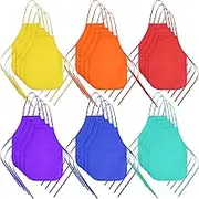 60 Pack Kids Painting Aprons Children's Artists Fabric Aprons Paint Apron Art Craft Aprons Disposable Activity Child Apron