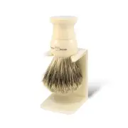 Edwin Jagger Imitation Ivory, Small, Synthetic Fill Shaving Brush (9EJ287SDS)