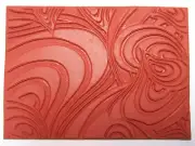 Swirl Design Unmounted RUBBER Texture Stamp Polymer PMC Paper Clay Molding Mat