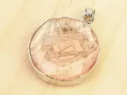 Meteorite round pendant muonionalusta silver.925 – 7.2g – #AGPEND2188