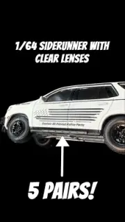 1/64 SIDERUNNER FOR POLICE FIRE EMS CUSTOM CLEAR LENSES 5 PACK (5 PAIRS) DIORAMA
