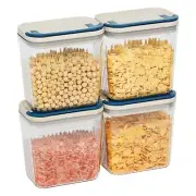 Flip-Lock Airtight Storage Containers Set 4 x 1.6 Qt, Food Container with One...