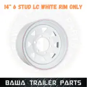 Sunraysia 14"- 6 STUD RIM- White! Trailer Parts