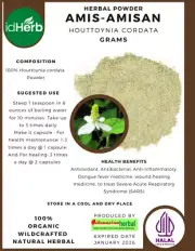 50-500gr POWDER AMIS-AMISAN Houttoynia Cordata ORGANIC NATURAL HERBAL