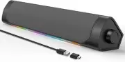 USB Powered Bluetooth/Wired Speaker Bar With 7 RGB Light Modes & Bass-Up Sound 1