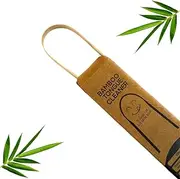 Organic Handmade Bamboo Tongue Scraper Cleaner - Natural Oral Care for Adults & Kids, Eliminate Bad Breath, Eco-Friendly Tongue Cleaner for Fresh Breath & Healthy Mouth
