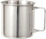 Stainless Steel Camping Cup Pot 220/330/500ml Water Cup Mug With Foldable Handles For Outdoor Camping Hiking Backpacking Kids Water Cup