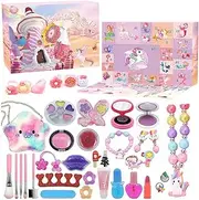 Bracelet Advent Calendar 2024, 38PCS Christmas Kids Makeup Set, Christmas Jewelry Advent Calendar, Holiday Countdown Bracelet Set, Kids Advent Calendar 2024, Christmas Accessories Countdown Calendar