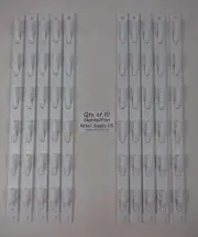 10 Qty. 6-Station Hook or Clip Reusable Merchandising Strips 15" White New