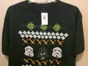 New XL Darth Vader Star Wars brand ugly Christmas T shirt Storm Troopers r1d