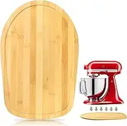 Bamboo Mixer Mat Slider Compatible with Tilt Head Kitchen aid 4.5-5 Qt Stand Mixer - Kitchen Countertop Storage Mover Sliding Caddy for Kitchen aid 4.5-5 Qt, Mixer Appliance Moving Tray