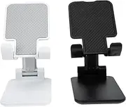 2Pcs Adjustable Phone Stand Foldable Tablet Holder Durable Desktop Rack for Mobile Devices Skid Base for Home Office School Use