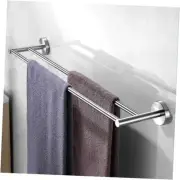 24 Inch Double Towel Bar for Bathroom, Brushed Nickel Towel Holder Wall Silver