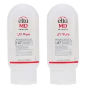 EltaMD UV Pure Broad Spectrum SPF 47 Face and Body Sunscreen 4 oz 2 Pack